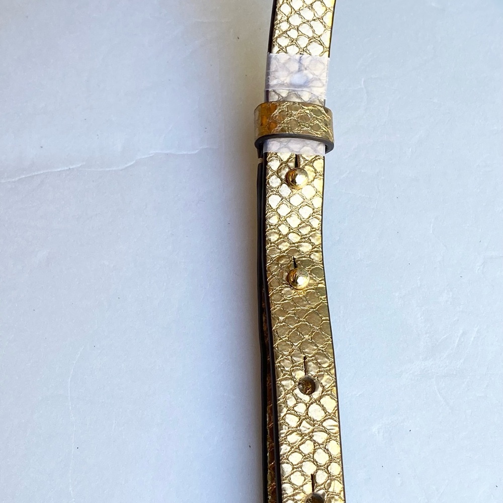 New Michael Kors Crossbody Strap Replacement Gold - Picture 2 of 4